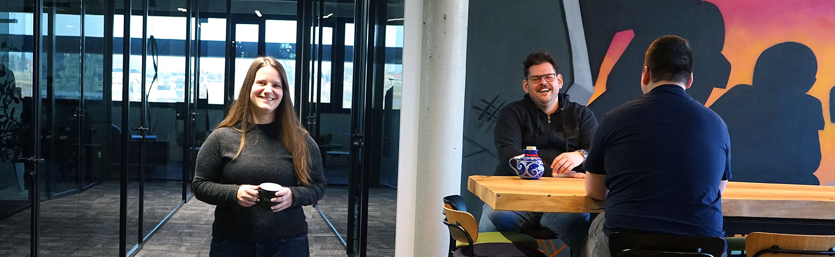 Angelika und Josef am COUNT IT Standort in Hagenberg