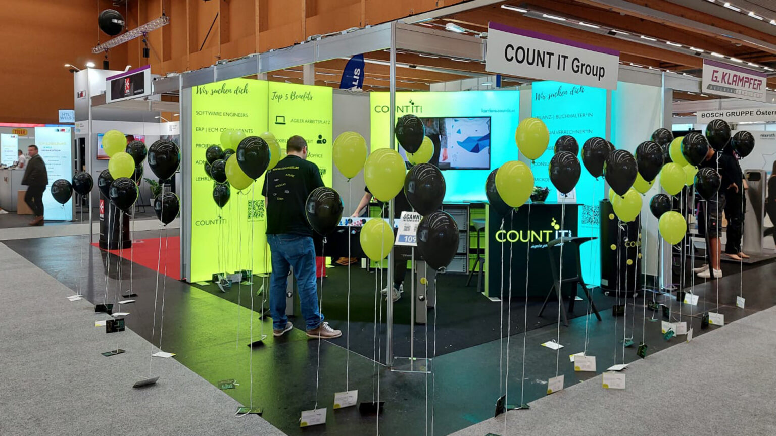 Der COUNT IT Messestand auf der Jugend & Beruf in Wels